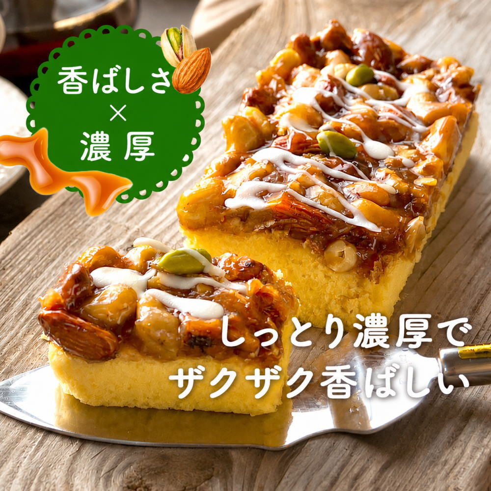 5種のナッツのキャラメルケーキ
