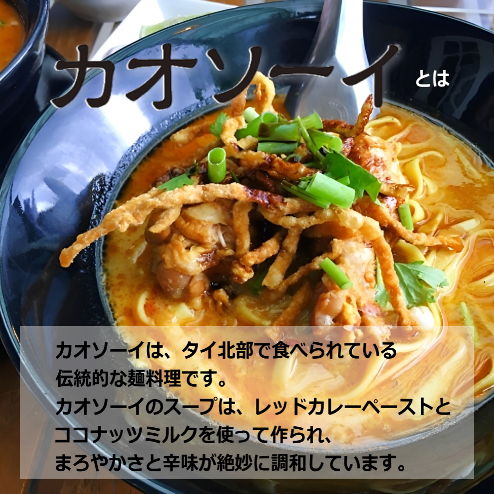 タイの屋台飯 カオソーイとは？